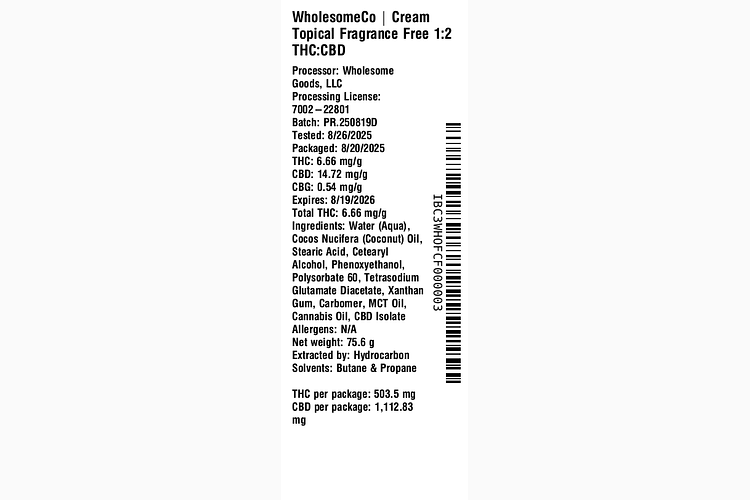 Fragrance Free by WholesomeCo