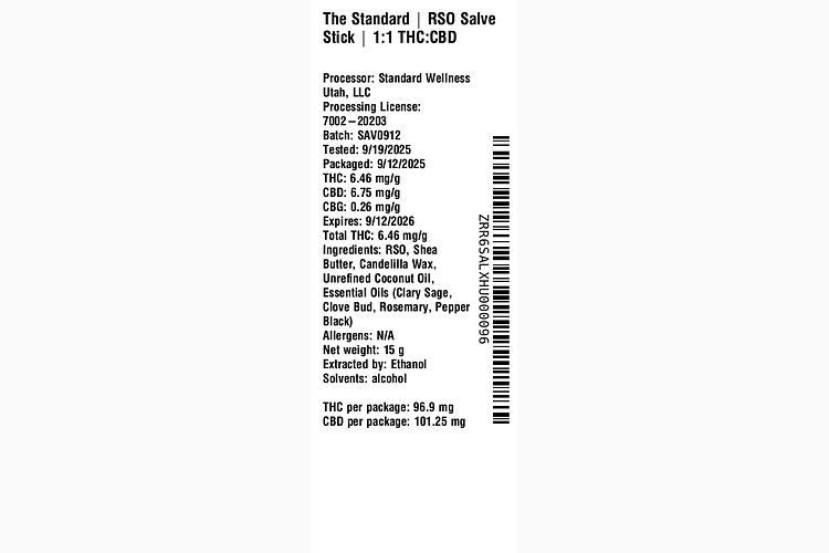 RSO Salve Stick by The Standard