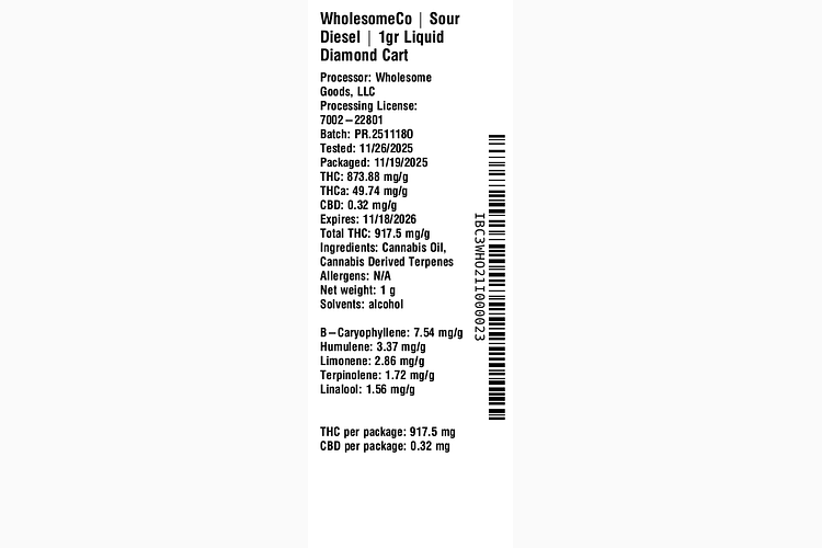 Sour Diesel by WholesomeCo