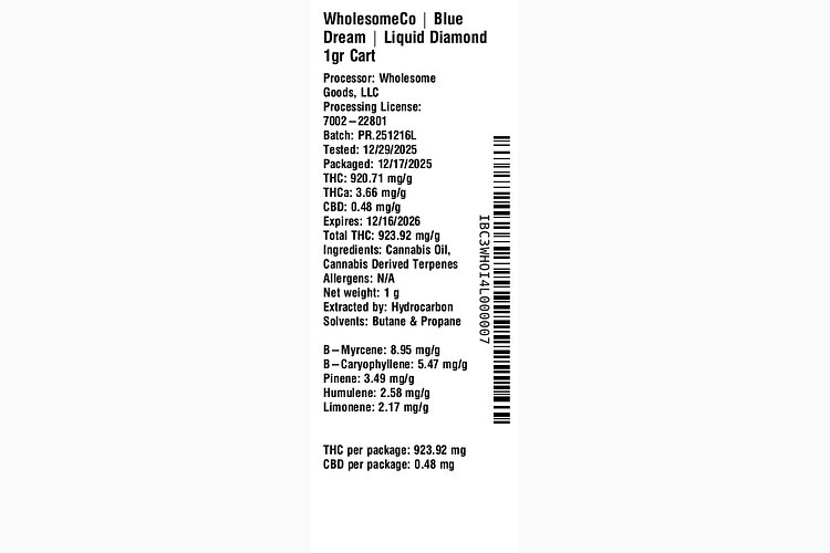 Blue Dream by WholesomeCo