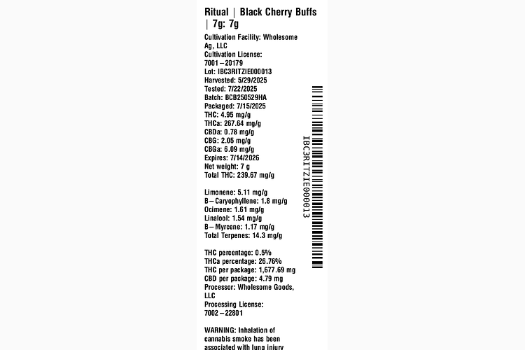 Black Cherry Buffs by Ritual