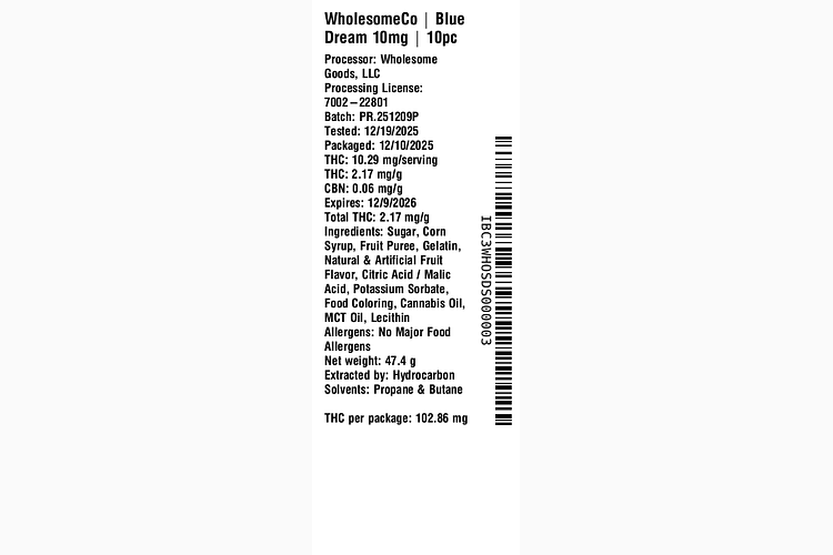 Blue Dream by WholesomeCo