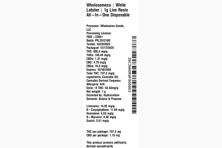 White Lobzter by WholesomeCo