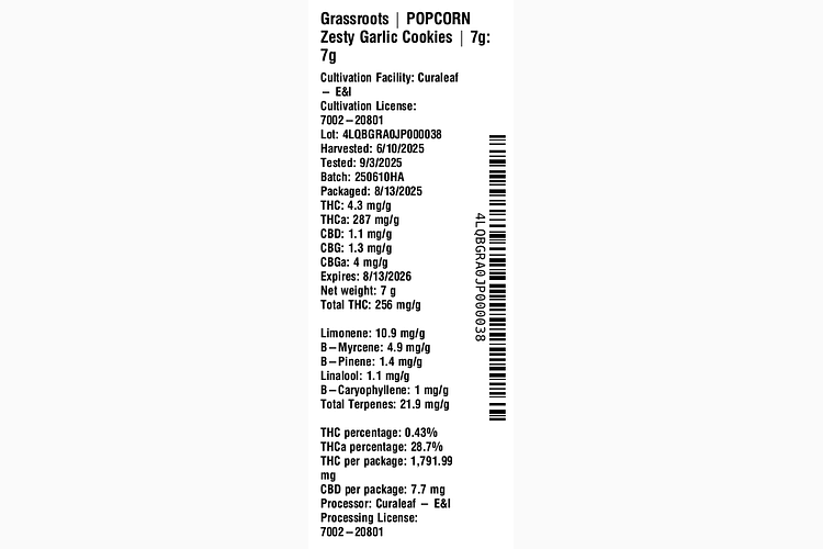Zesty Garlic Cookies by Grassroots