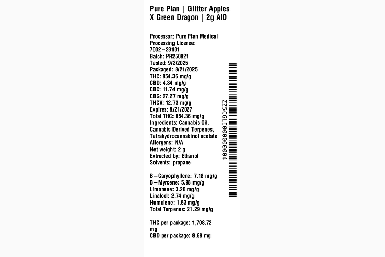 Glitter Apples X Green Dragon by Pure Plan