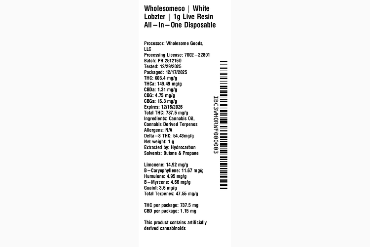 White Lobzter by WholesomeCo