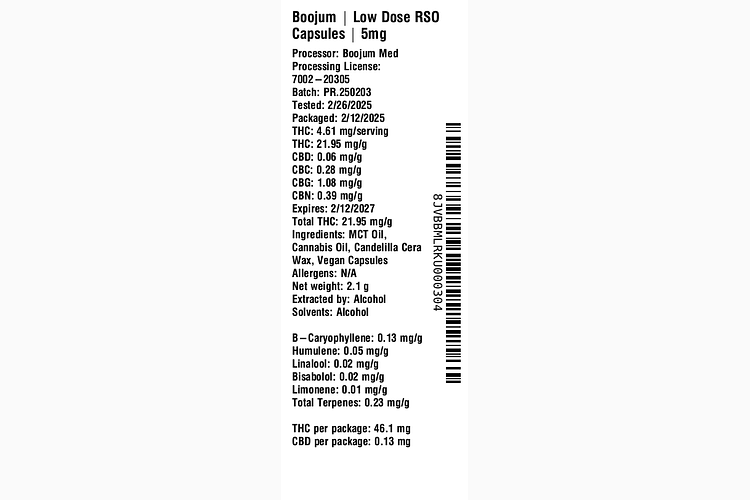 RSO Capsules by Boojum