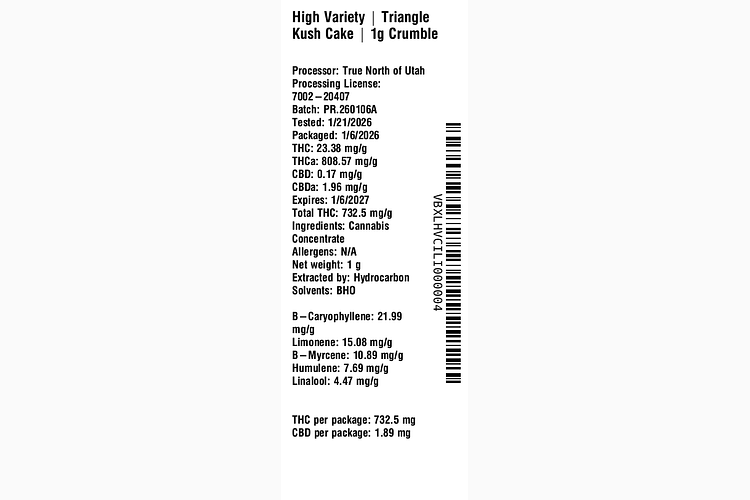 Triangle Kush Cake by High Variety