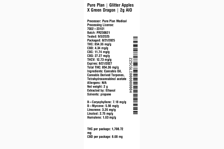 Glitter Apples X Green Dragon by Pure Plan