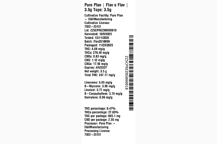 Flav o Flav by Pure Plan