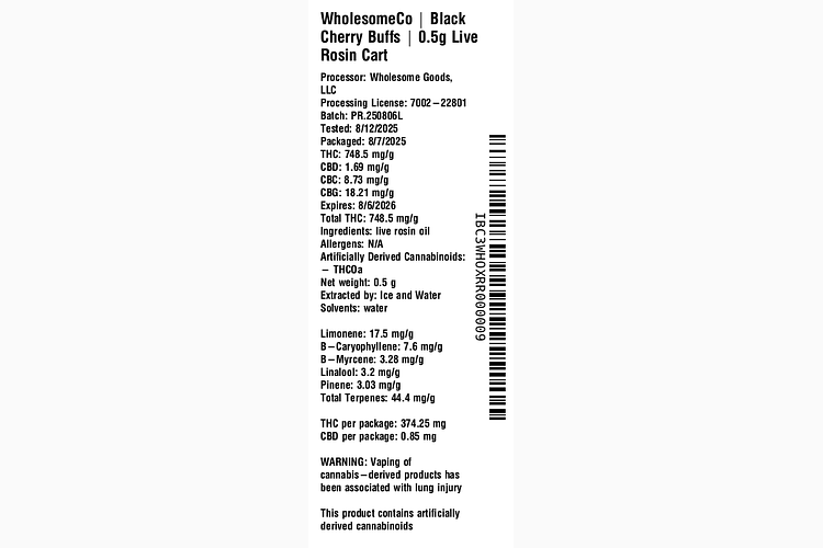 Black Cherry Buffs by WholesomeCo