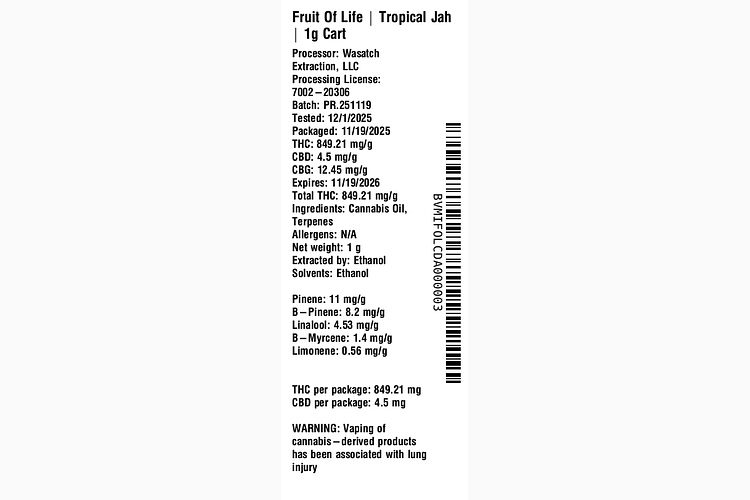 Tropical Jah by Fruit of Life
