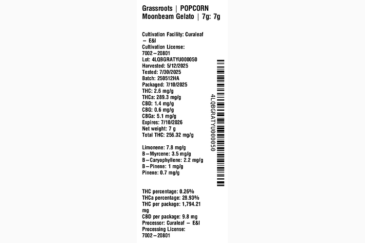 Moonbeam Gelato by Grassroots