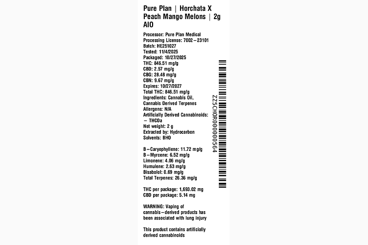Horchata X Peach Mango Melons by Pure Plan