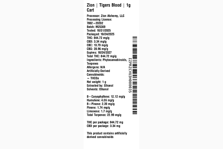 Tigers Blood by Zion