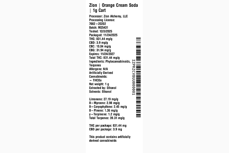 Orange Cream Soda by Zion
