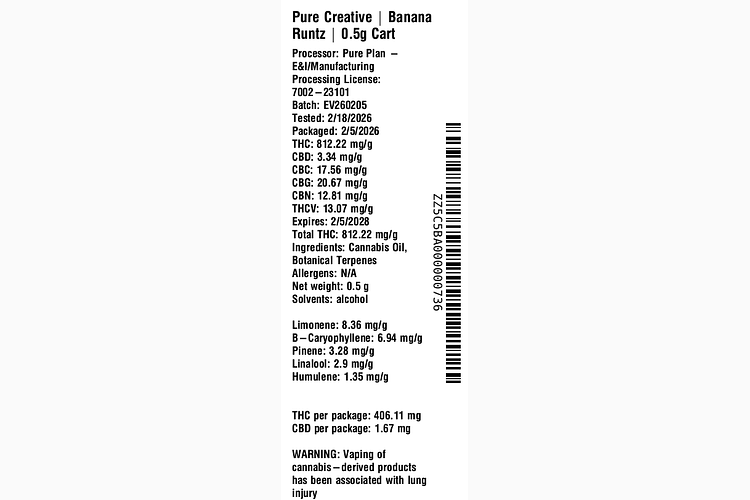 Banana Runtz by Pure Plan