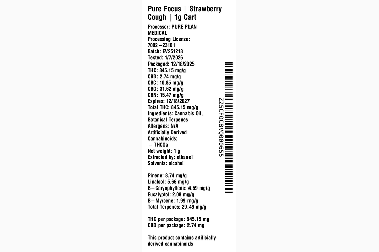 Strawberry Cough by Pure Plan