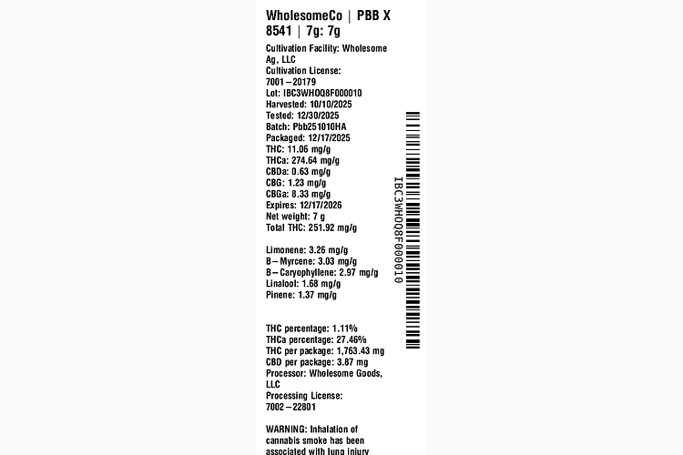 PBB X 8541 by WholesomeCo