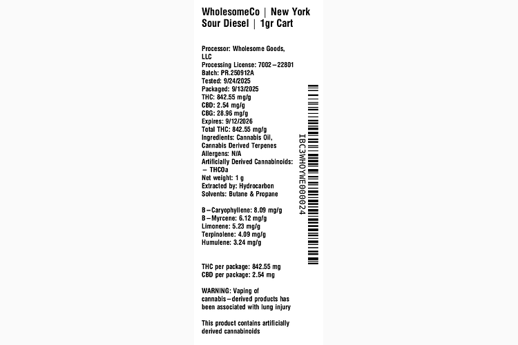 Energize - New York Sour Diesel by WholesomeCo