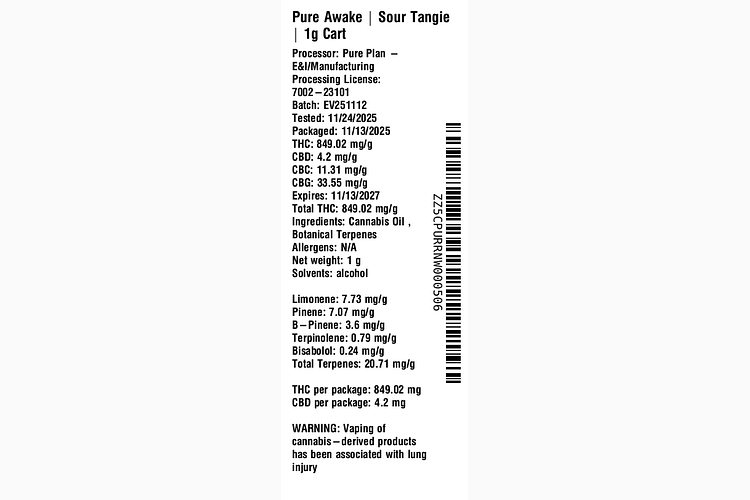 Sour Tangie by Pure Plan