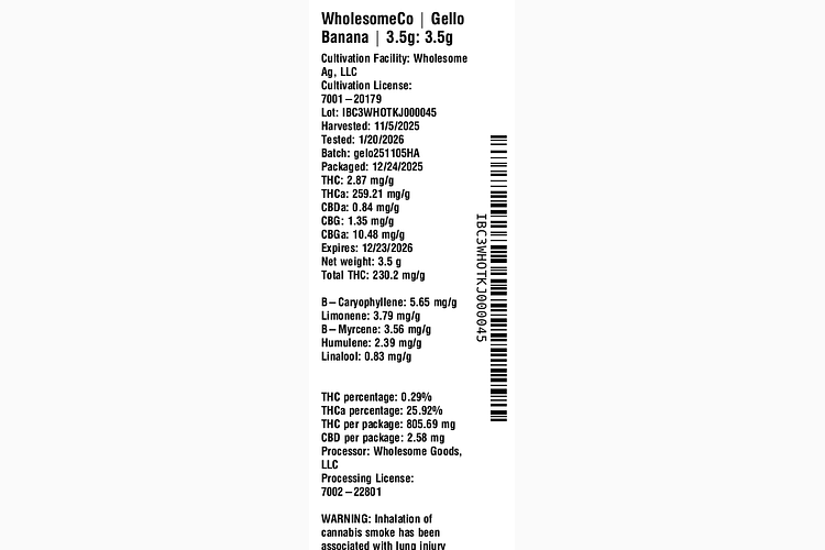 Gello Banana by WholesomeCo