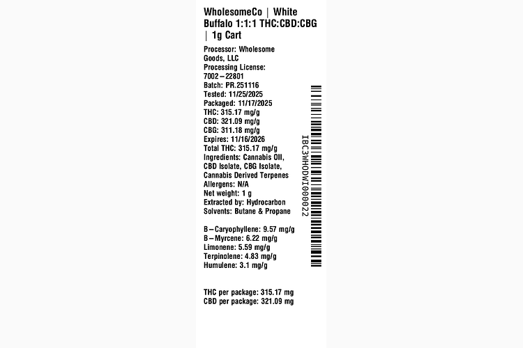 Energize - White Buffalo by WholesomeCo