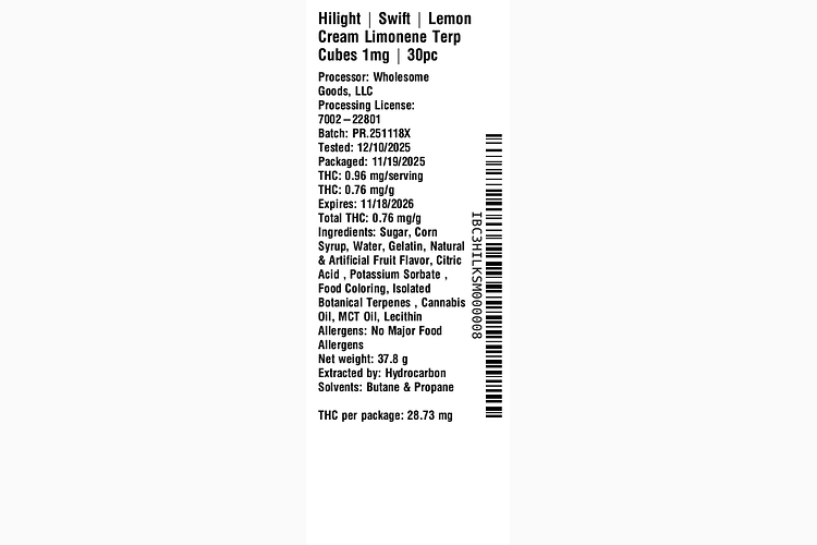 Swift - Lemon Cream Limonene Terp by Hilight