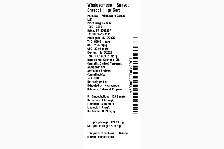 Sunset Sherbet by WholesomeCo