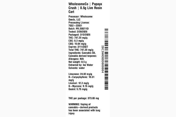 Papaya Crush by WholesomeCo