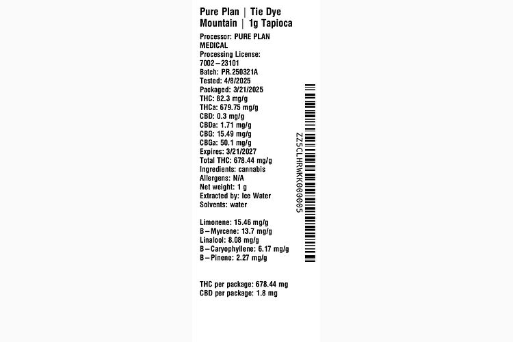 Tie Dye Mountain by Pure Plan