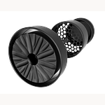 Standard Edition | Anodized 6061 Aluminum 2.5” 3-Piece | Black by Flower Mill