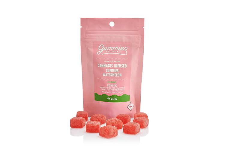 Gummiez Sweet Watermelon 8mg cubes Vegan Gummy – 8mg 10-pack 